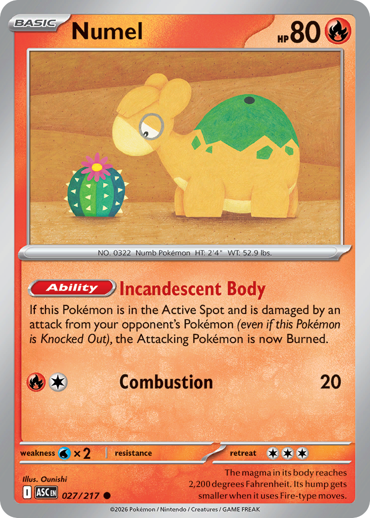 Numel 027/217 from Pokemon TCG Ascended Heroes