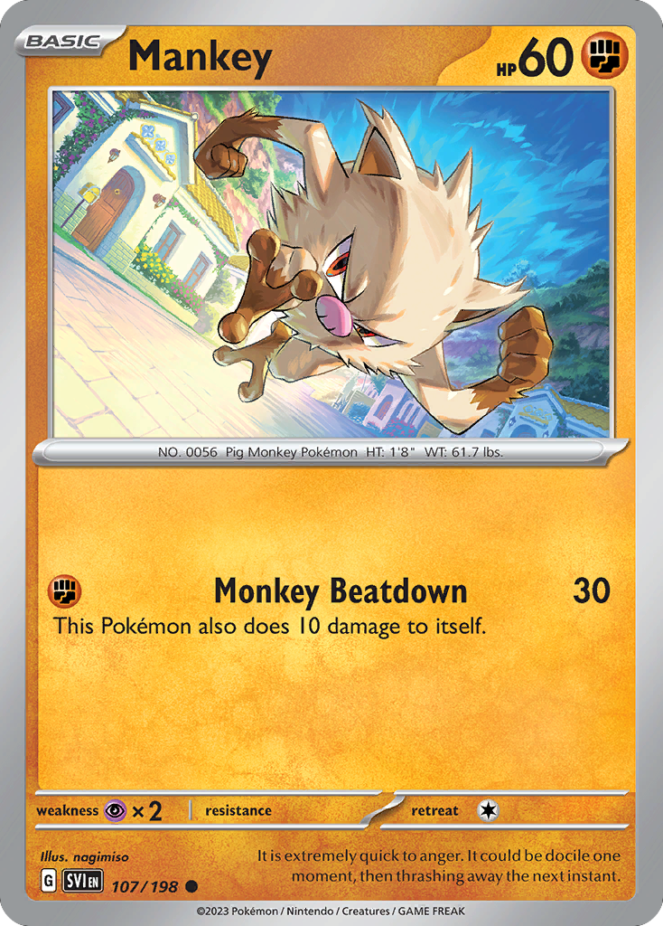 Mankey 107/198 from Pokemon TCG Scarlet & Violet