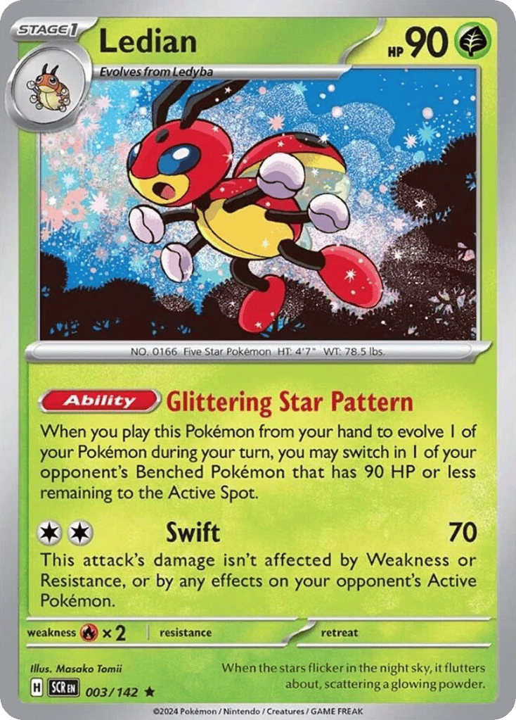 Ledian 003/142 from Pokemon TCG Stellar Crown