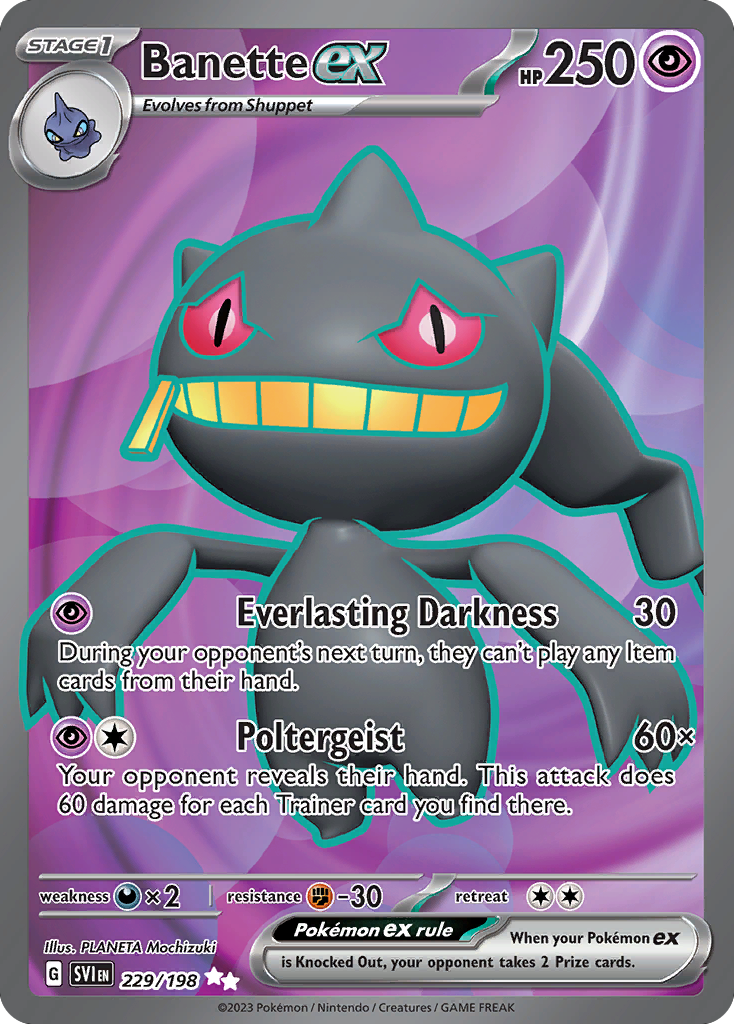 Banette ex 229/198 from Pokemon TCG Scarlet & Violet