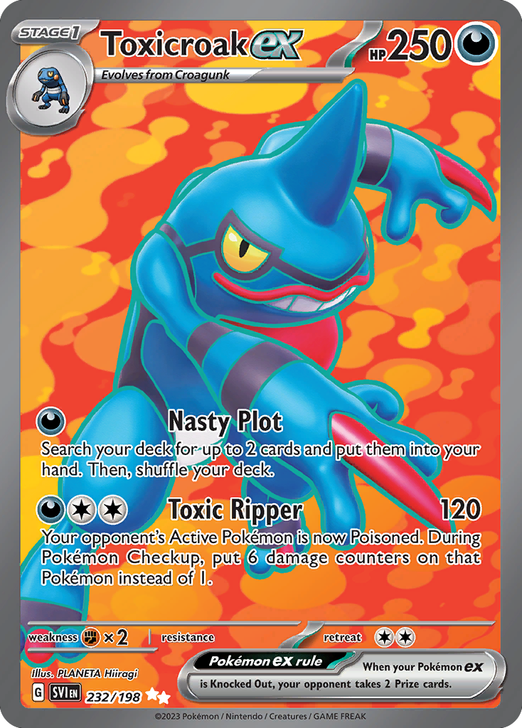 Toxicroak ex 232/198 from Pokemon TCG Scarlet & Violet