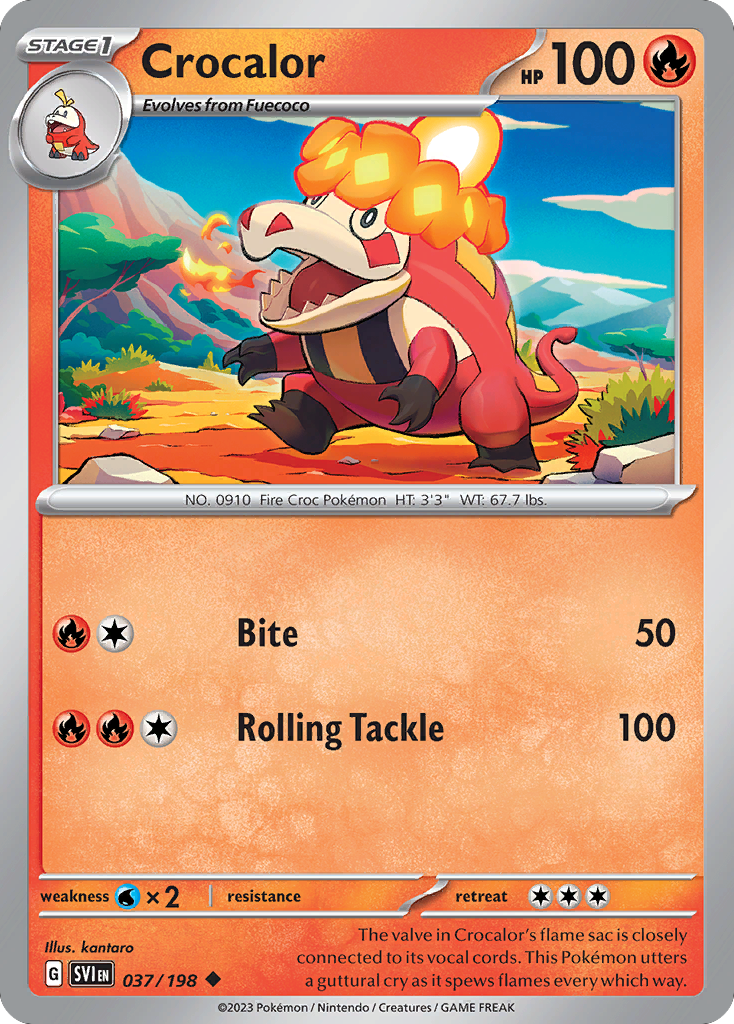 Crocalor 037/198 from Pokemon TCG Scarlet & Violet