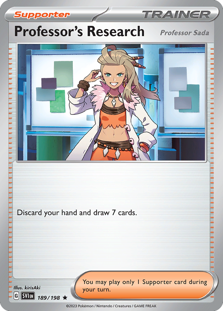Professor's Research (Professor Sada) 189/198 from Pokemon TCG Scarlet & Violet