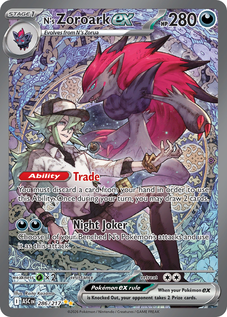 N's Zoroark ex 286/217 from Pokemon TCG Ascended Heroes