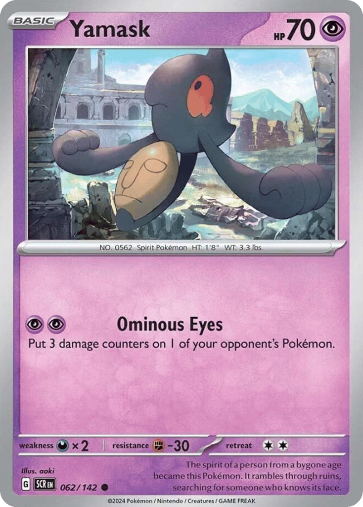 Yamask 062/142 from Pokemon TCG Stellar Crown
