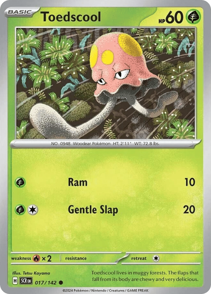 Toedscool 017/142 from Pokemon TCG Stellar Crown
