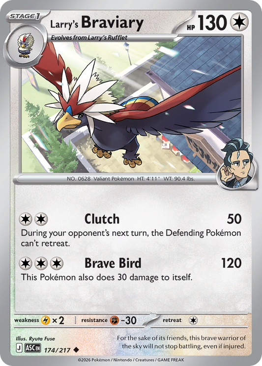 Larry's Braviary 174/217 from Pokemon TCG Ascended Heroes