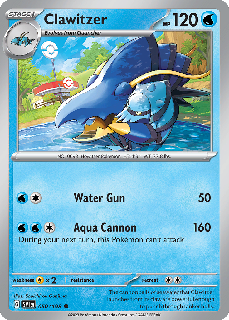 Clawitzer 050/198 from Pokemon TCG Scarlet & Violet