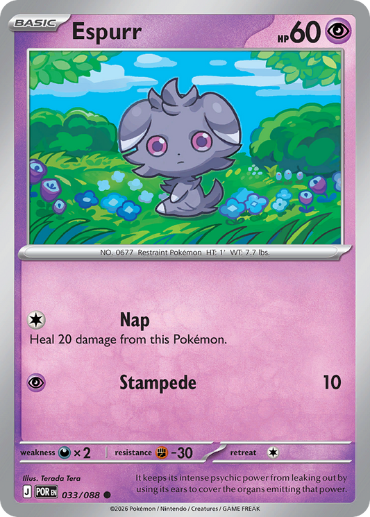 Espurr 033/088 from Pokemon TCG Perfect Order
