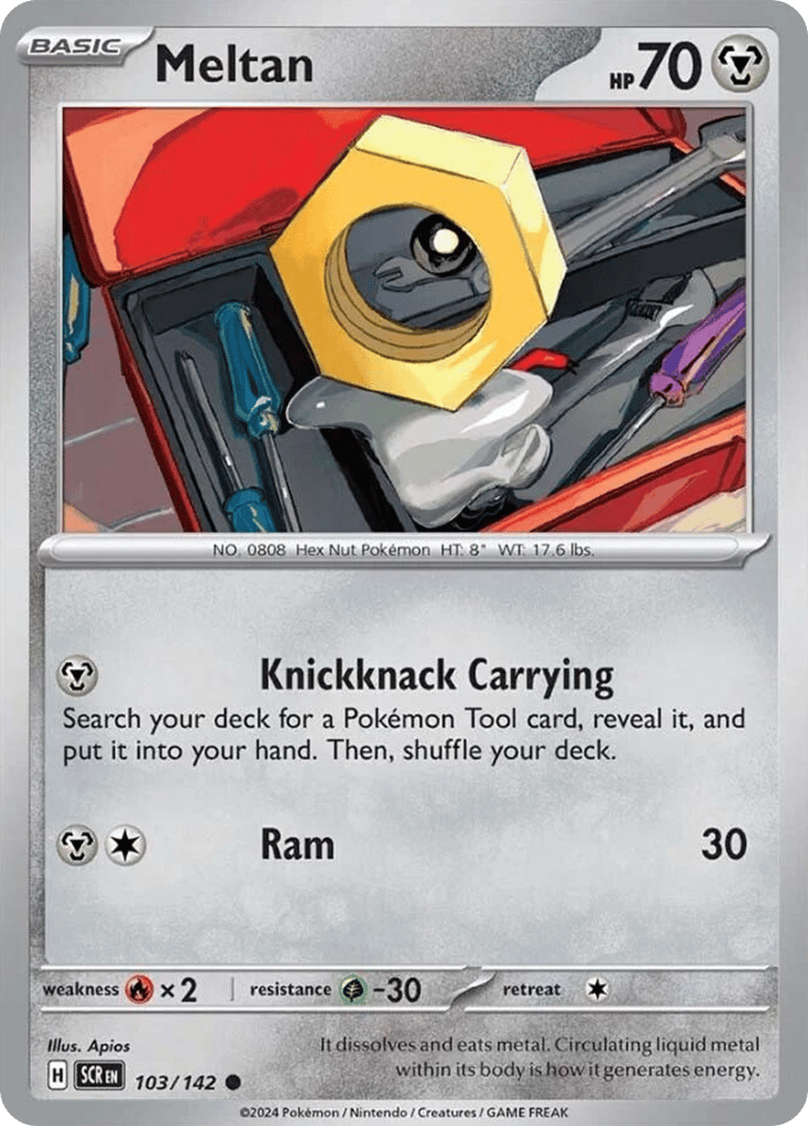 Meltan 103/142 from Pokemon TCG Stellar Crown