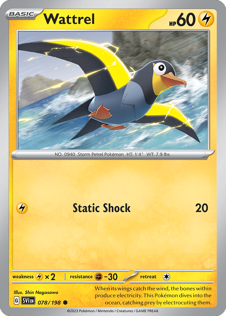 Wattrel 078/198 from Pokemon TCG Scarlet & Violet