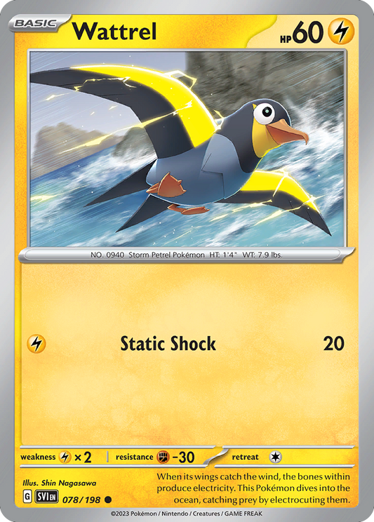 Wattrel 078/198 from Pokemon TCG Scarlet & Violet