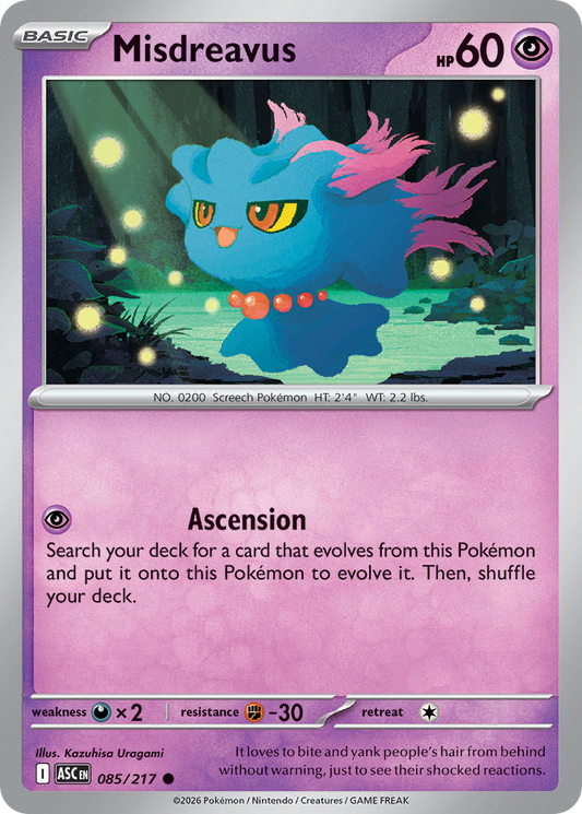 Misdreavus 085/217 from Pokemon TCG Ascended Heroes
