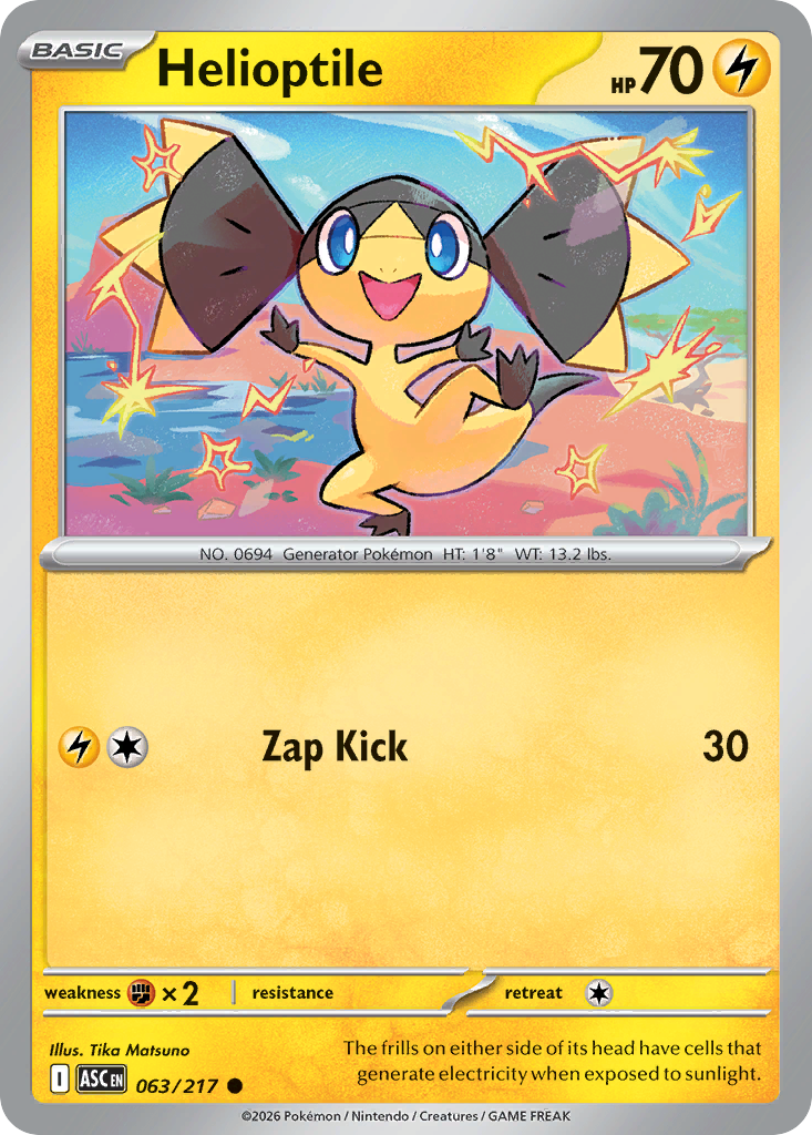 Helioptile 063/217 from Pokemon TCG Ascended Heroes