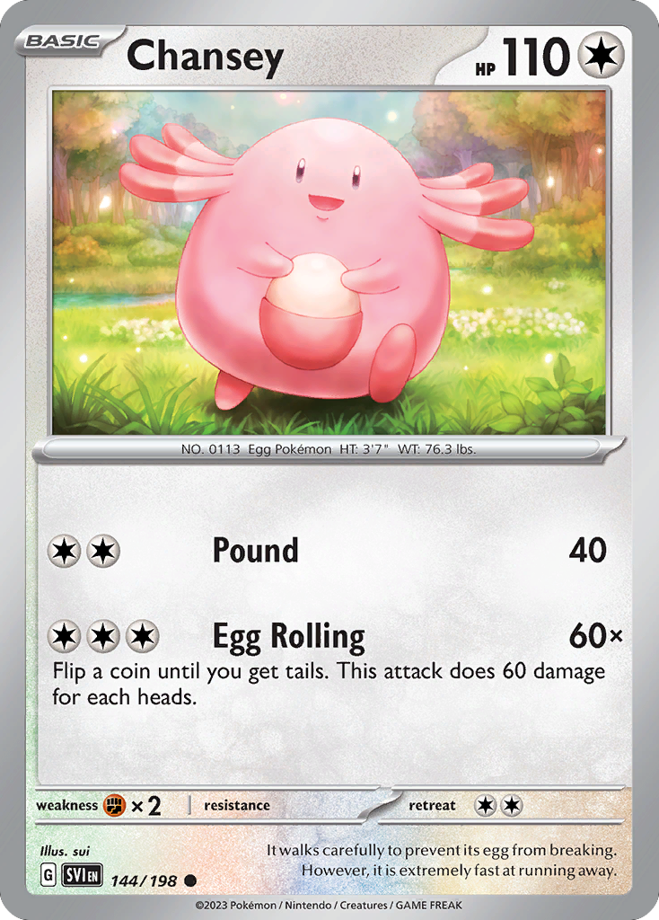 Chansey 144/198 from Pokemon TCG Scarlet & Violet