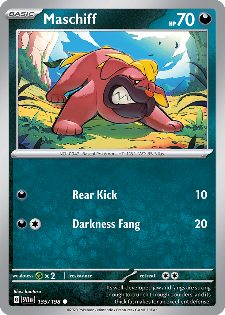 Maschiff 135/198 from Pokemon TCG Scarlet & Violet