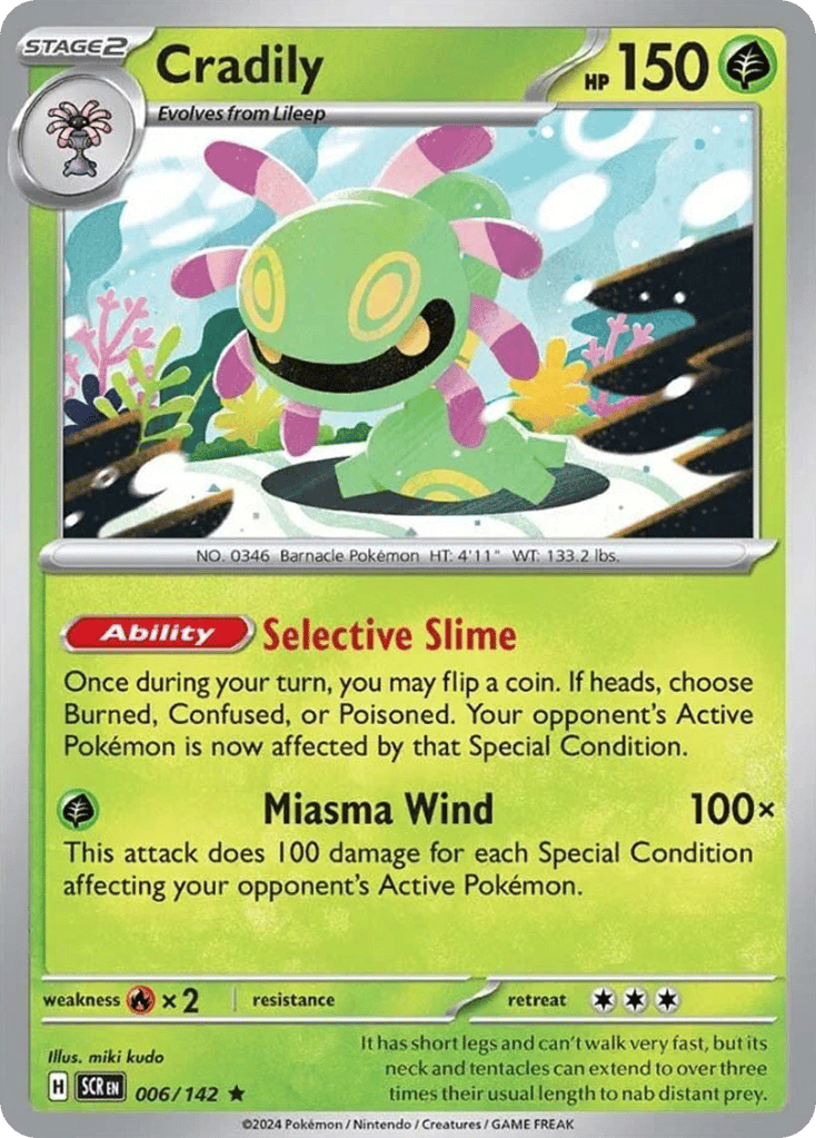 Cradily 006/142 from Pokemon TCG Stellar Crown