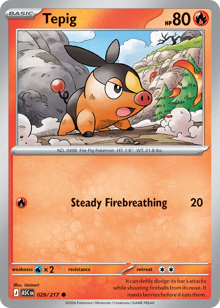 Tepig 029/217 from Pokemon TCG Ascended Heroes