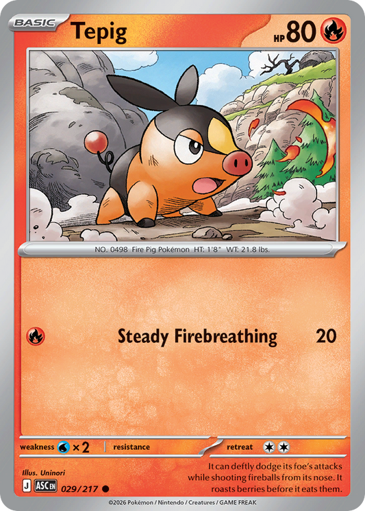 Tepig 029/217 from Pokemon TCG Ascended Heroes