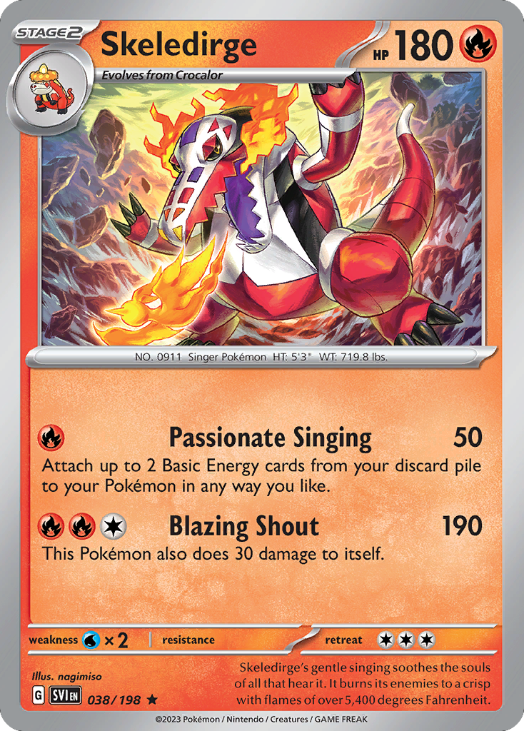 Skeledirge 038/198 from Pokemon TCG Scarlet & Violet