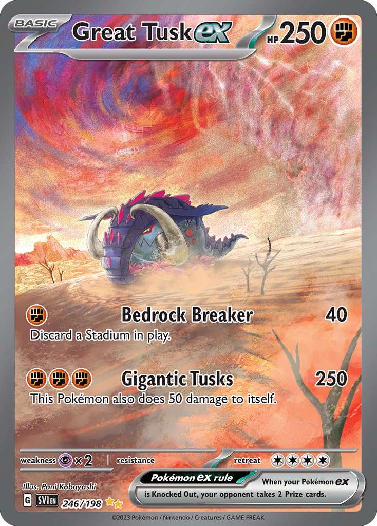 Great Tusk ex 246/198 from Pokemon TCG Scarlet & Violet