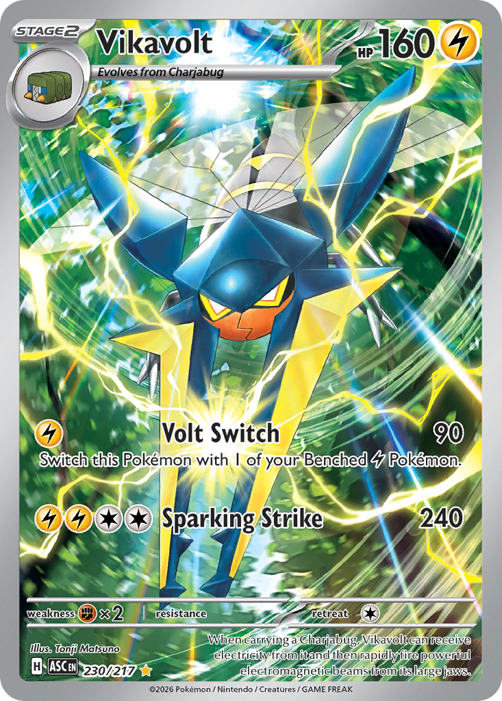 Vikavolt 230/217 from Pokemon TCG Ascended Heroes