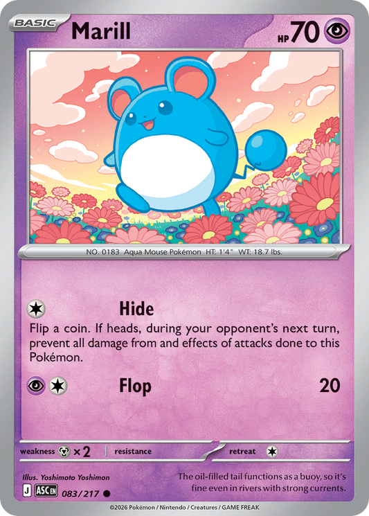 Marill 083/217 from Pokemon TCG Ascended Heroes