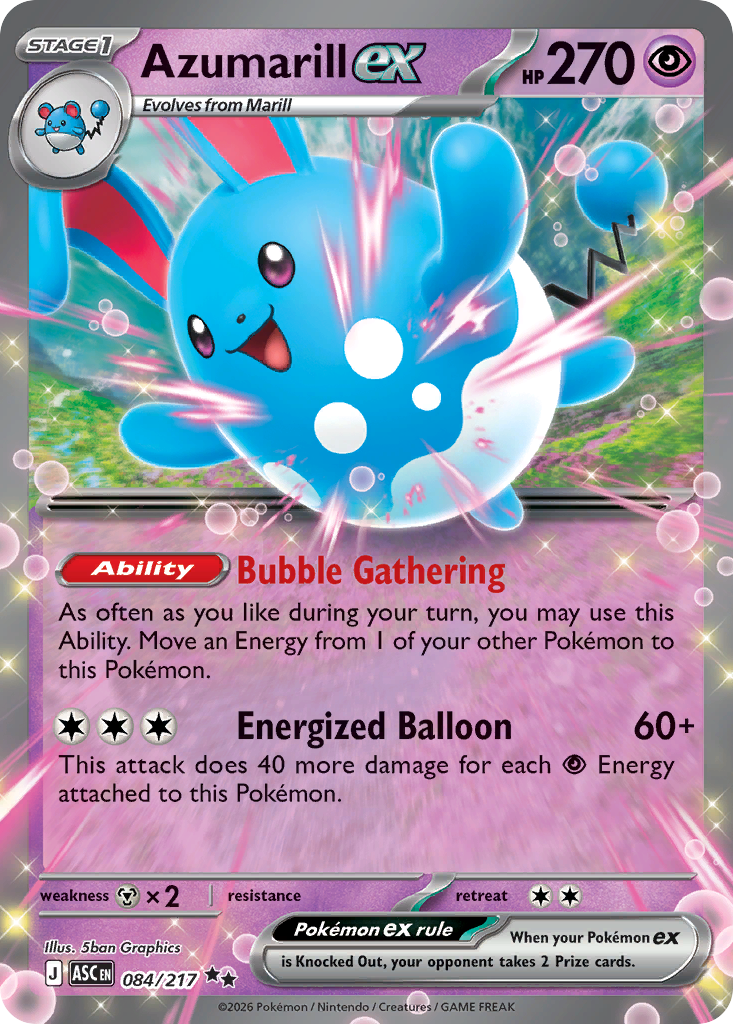 Azumarill ex 084/217 from Pokemon TCG Ascended Heroes