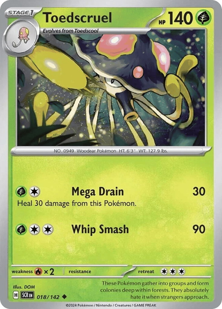 Toedscruel 018/142 from Pokemon TCG Stellar Crown