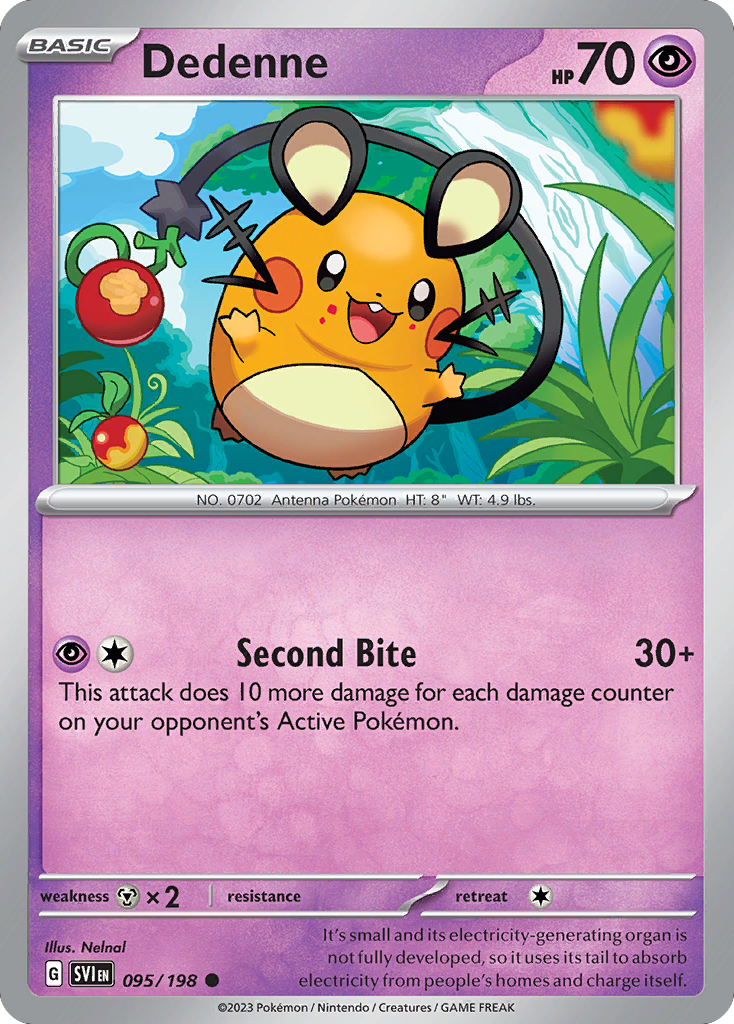 Dedenne 095/198 from Pokemon TCG Scarlet & Violet