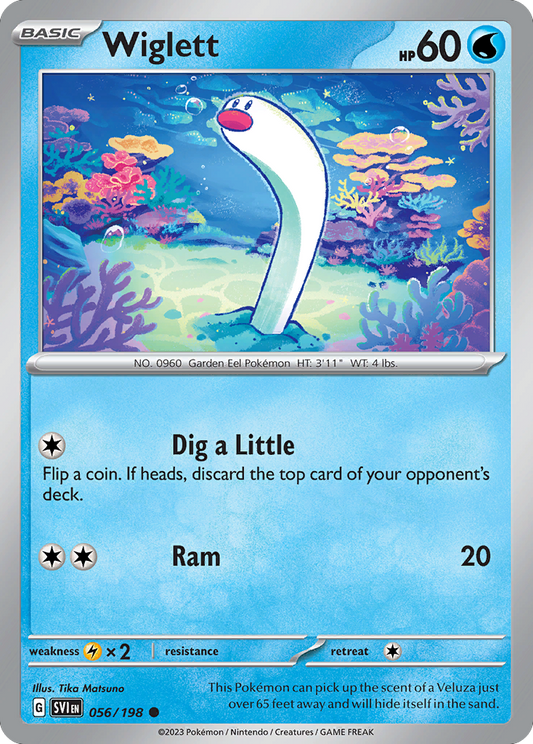 Wiglett 056/198 from Pokemon TCG Scarlet & Violet