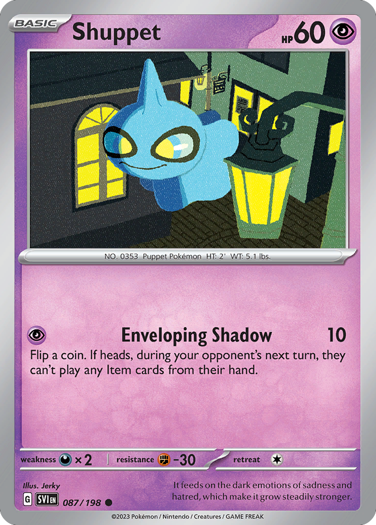 Shuppet 087/198 from Pokemon TCG Scarlet & Violet