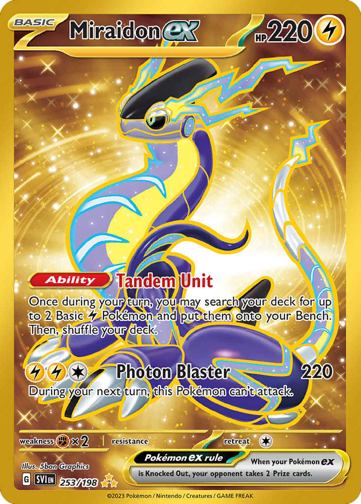 Miraidon ex 253/198 from Pokemon TCG Scarlet & Violet