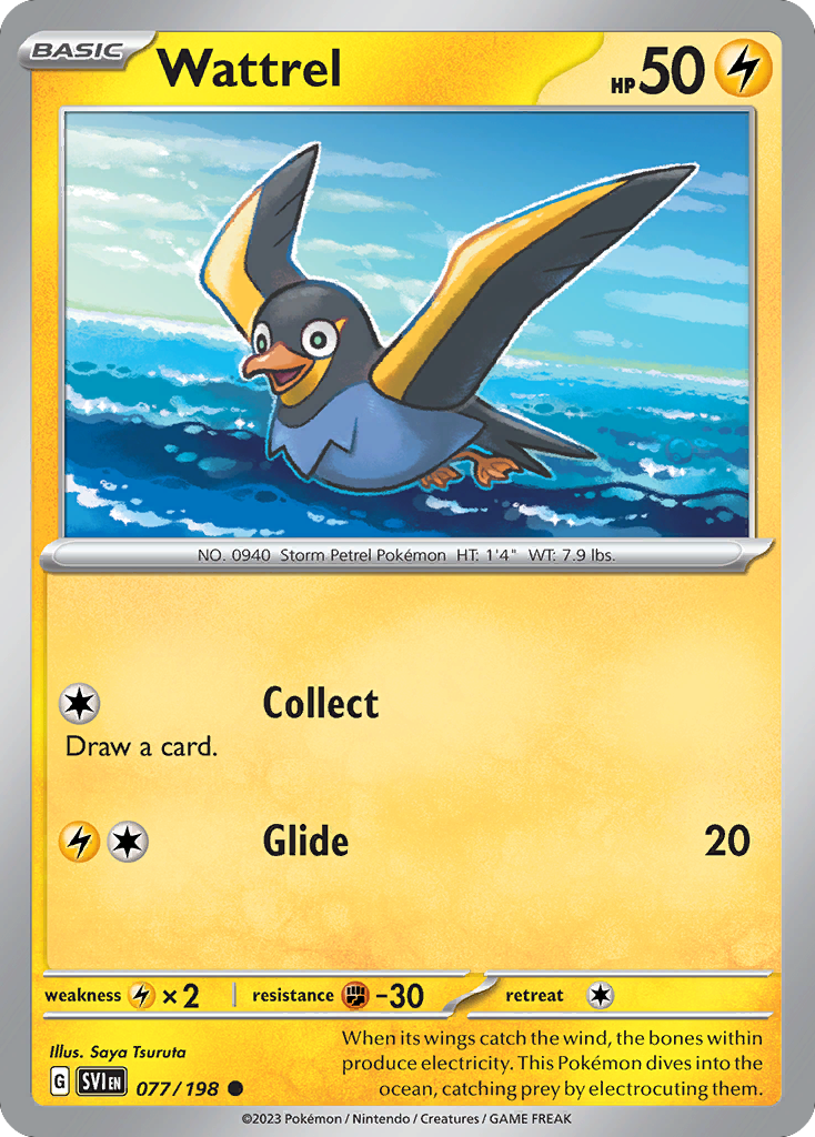 Wattrel 077/198 from Pokemon TCG Scarlet & Violet