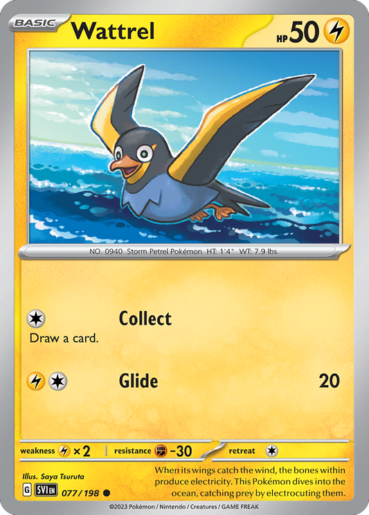 Wattrel 077/198 from Pokemon TCG Scarlet & Violet