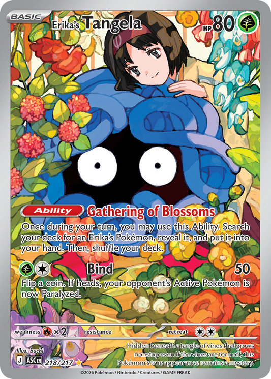 Erika's Tangela 218/217 from Pokemon TCG Ascended Heroes