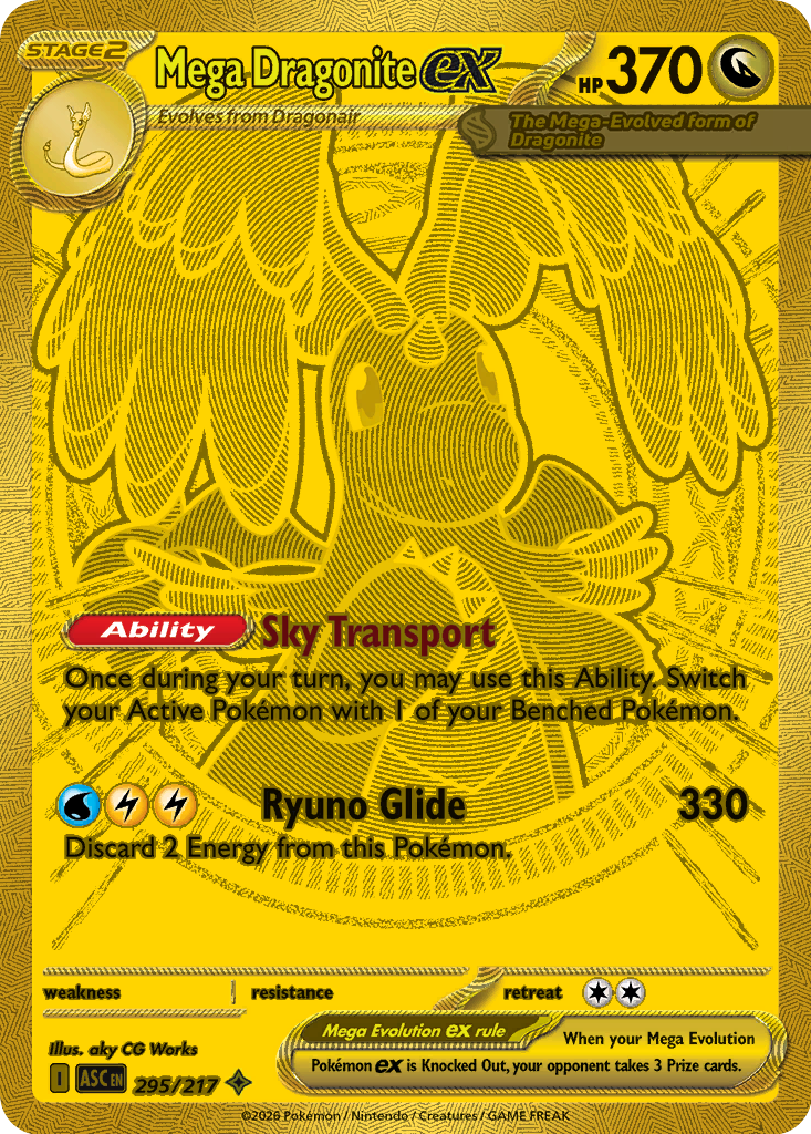 Mega Dragonite ex 295/217 from Pokemon TCG Ascended Heroes