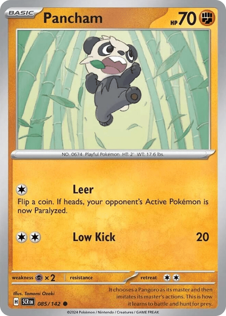 Pancham 085/142 from Pokemon TCG Stellar Crown