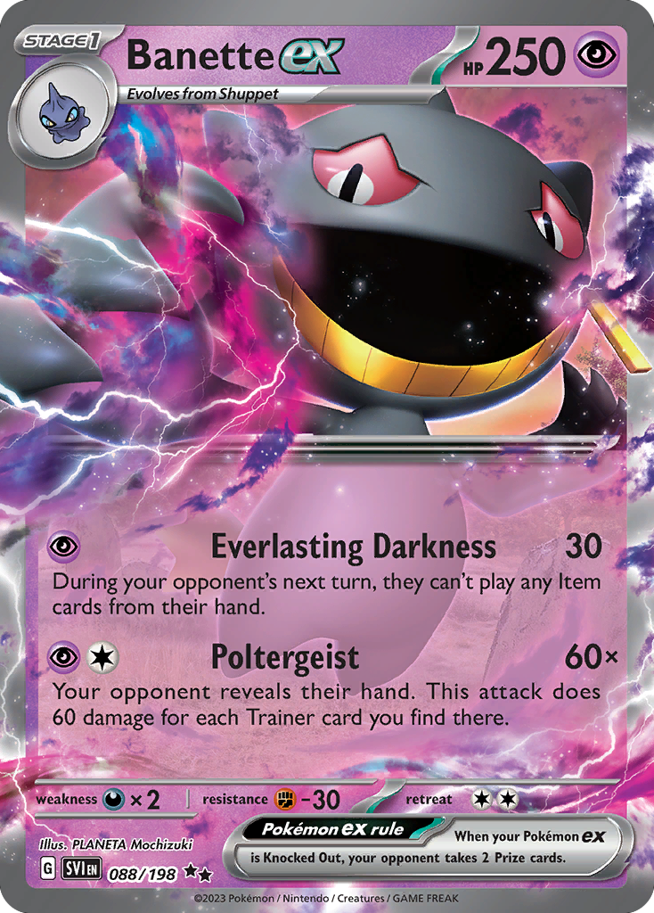 Banette ex 088/198 from Pokemon TCG Scarlet & Violet