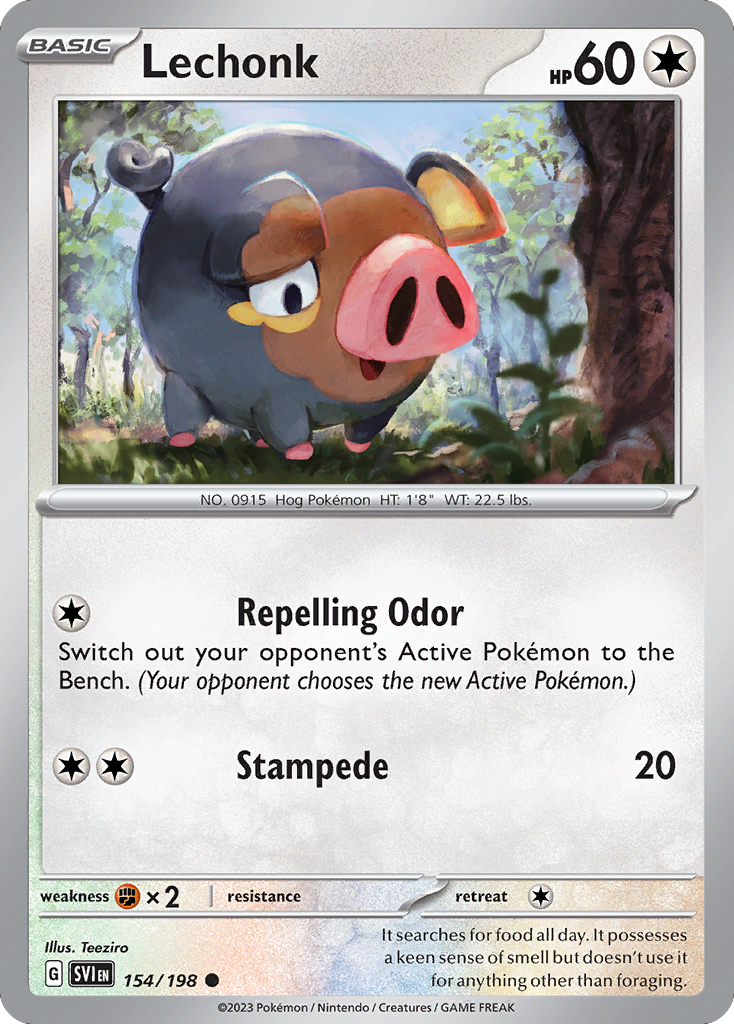 Lechonk 154/198 from Pokemon TCG Scarlet & Violet