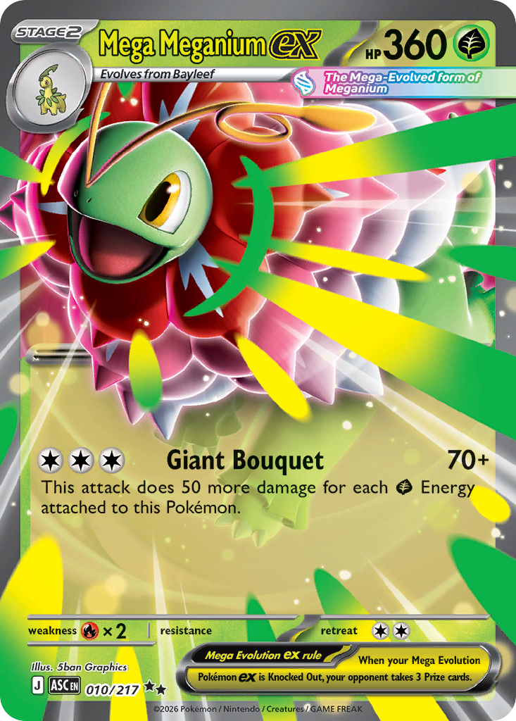 Mega Meganium ex 010/217 from Pokemon TCG Ascended Heroes