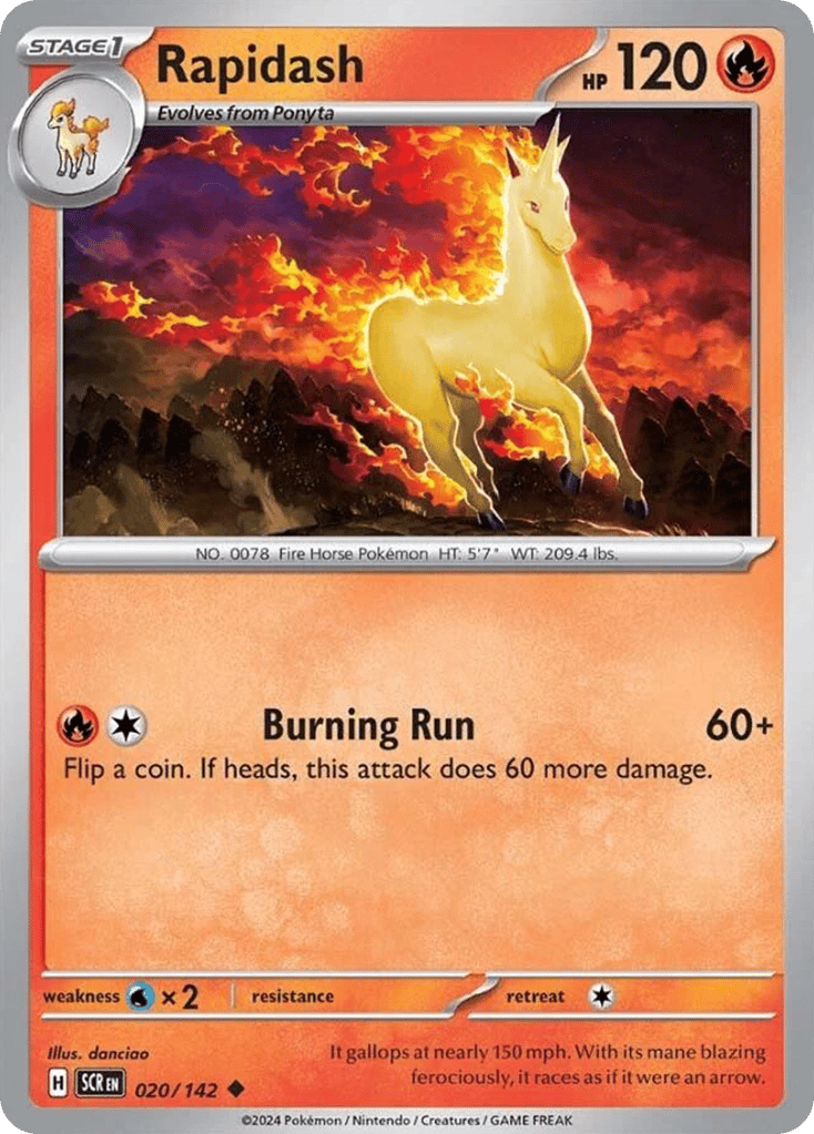 Rapidash 020/142 from Pokemon TCG Stellar Crown