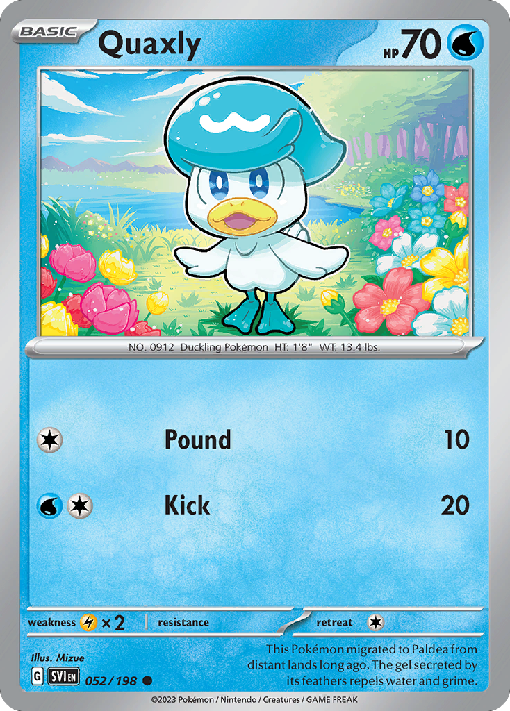 Quaxly 052/198 from Pokemon TCG Scarlet & Violet