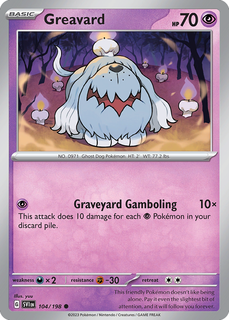 Greavard 104/198 from Pokemon TCG Scarlet & Violet