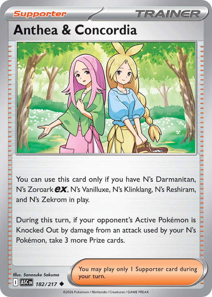 Anthea & Concordia 182/217 from Pokemon TCG Ascended Heroes