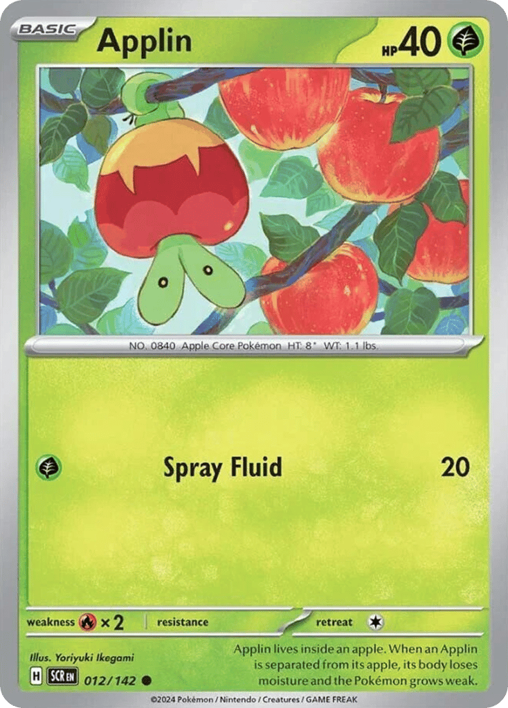 Applin 012/142 from Pokemon TCG Stellar Crown