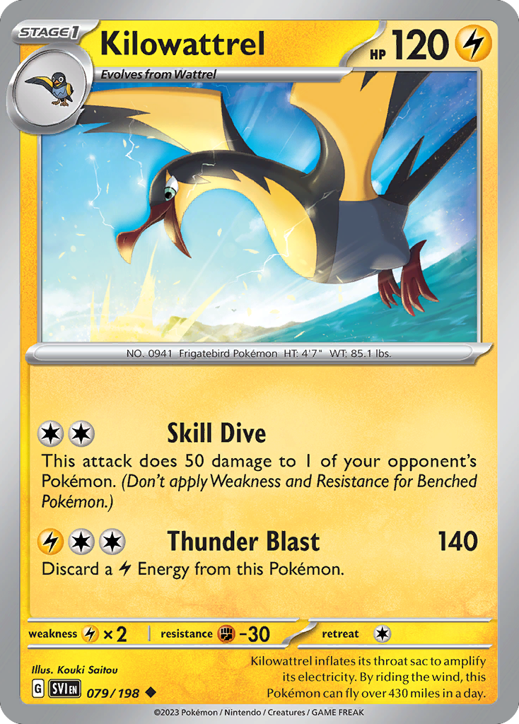 Kilowattrel 079/198 from Pokemon TCG Scarlet & Violet