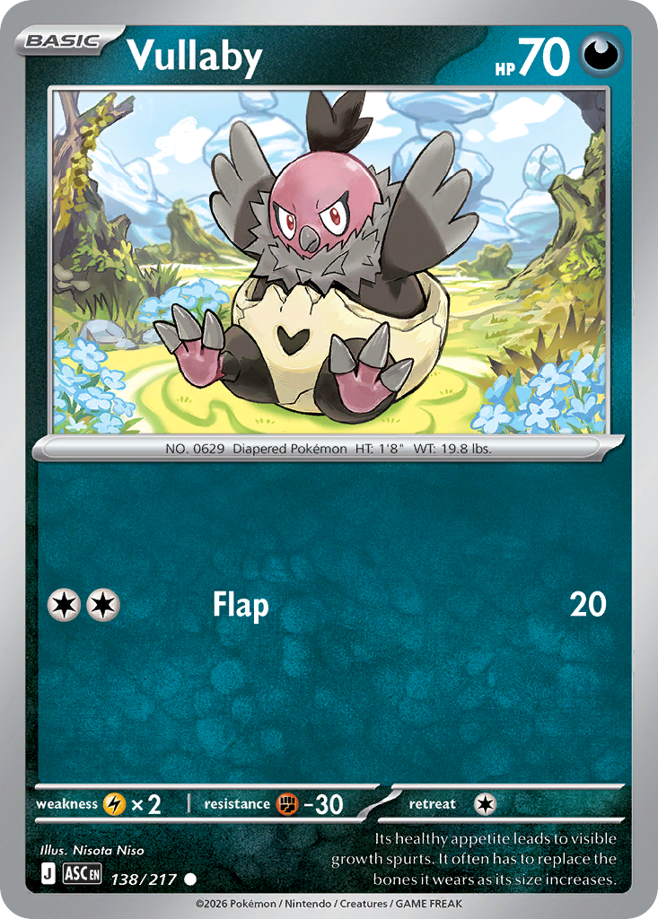 Vullaby 138/217 from Pokemon TCG Ascended Heroes