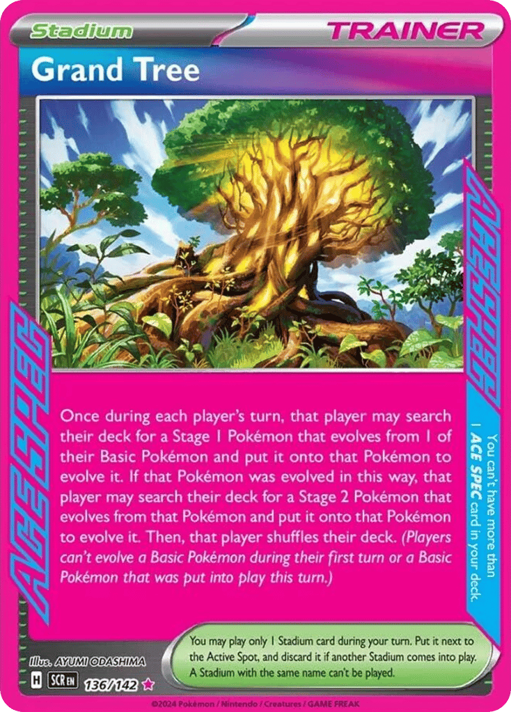 Grand Tree 136/142 from Pokemon TCG Stellar Crown