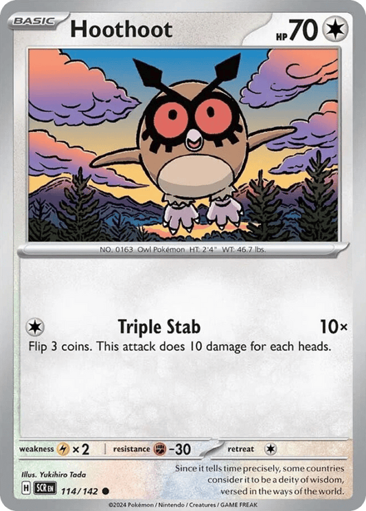 Hoothoot 114/142 from Pokemon TCG Stellar Crown